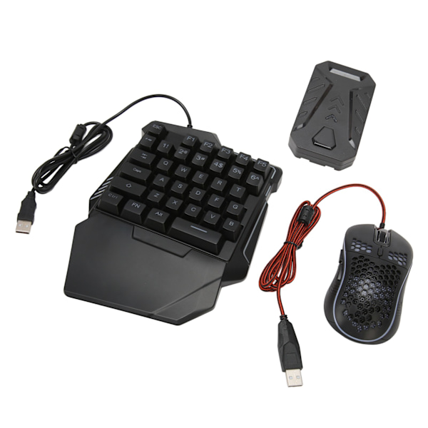 Tangentbord och Muskonverteringsset Trådbunden RGB Halvt Speltangentbord med Trådbunden Muskonverteringsadapter för Android för Harmony