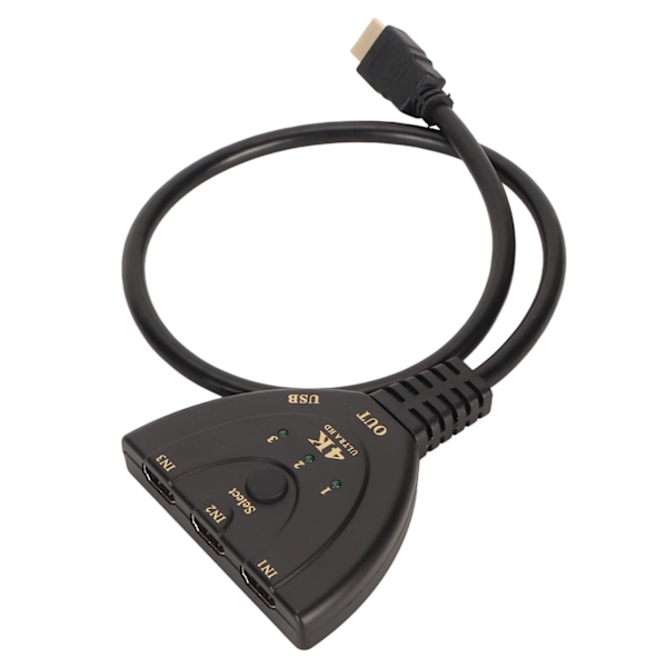 HD Multimedia Interface Switch 3 in 1 ut 4K Stöd 3D 3 Port Video Switcher Selector för PC TV Projektor