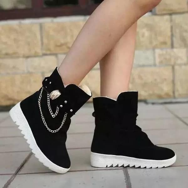Vinter Casual Bow Varm Tube Boot black 35