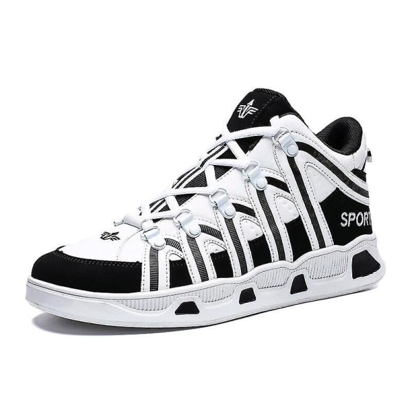 Män Casual Fritid Ljus Sneakers Skor White 42