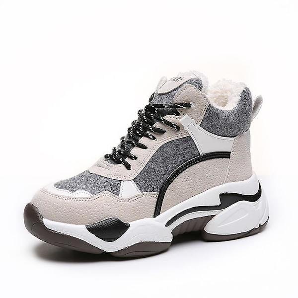 Vintersneakers för damer, löparsko som andas H2121Gray 9