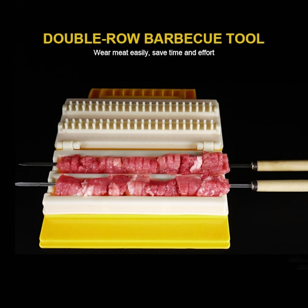 Dubbelradig Grillspett Verktyg Handhållet Köttspett Apparat Portabel Grill Kebab Tillverkare
