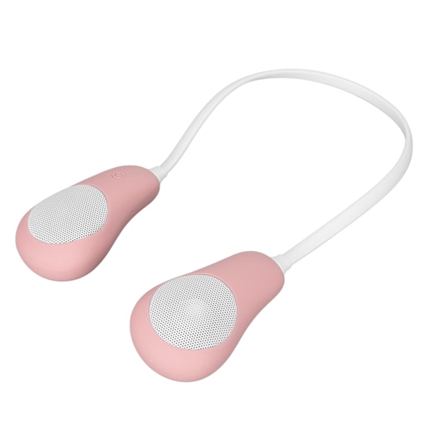 Nackbands Bluetooth-högtalare Stereo Handsfree Brusreducering Bärbar Högtalare för Hem Utomhussporter Resor Rosa