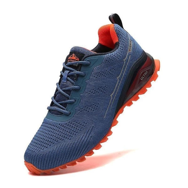 Anti Slip Spikless Golf Skor Sneakers Skor BlueOrange 10