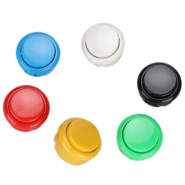 QM070919 12 st Arcade Joystick Spelkonsol Knappar Hållbara 30mm Ersättningsknappar för Arcade Joystick Spelkonsol