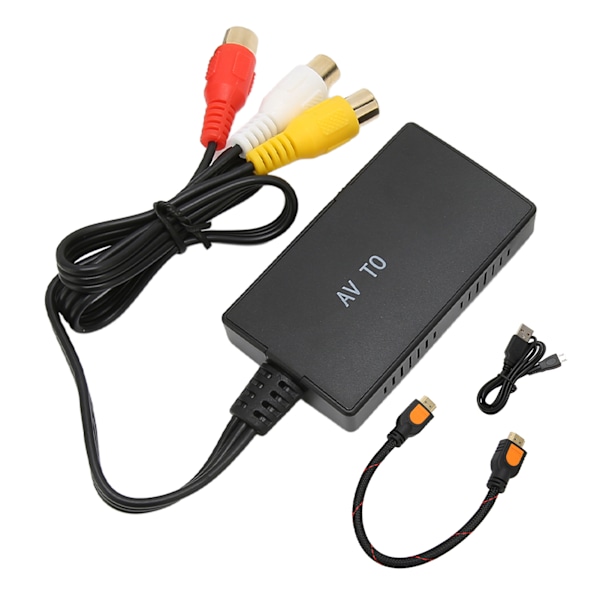 AV till HD Multimedia Interface-omvandlare med HD Multimedia Interface-kabel för PS One, PS2, PS3 och STB