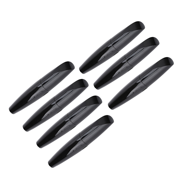 Mascara Tub 7 st 15ml Förseglade Glansiga Svarta Tunna Mjuka Borsthuvuden DIY Tomma med Gummipropp
