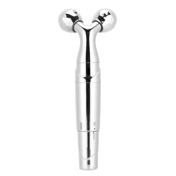 Elektrisk Ansiktsroller Massager Anti-Rynkor Slimmande Massageinstrument Silver