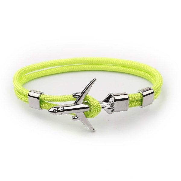 Air Plane Style- Braided Bracelet, Sport Hook, Women White