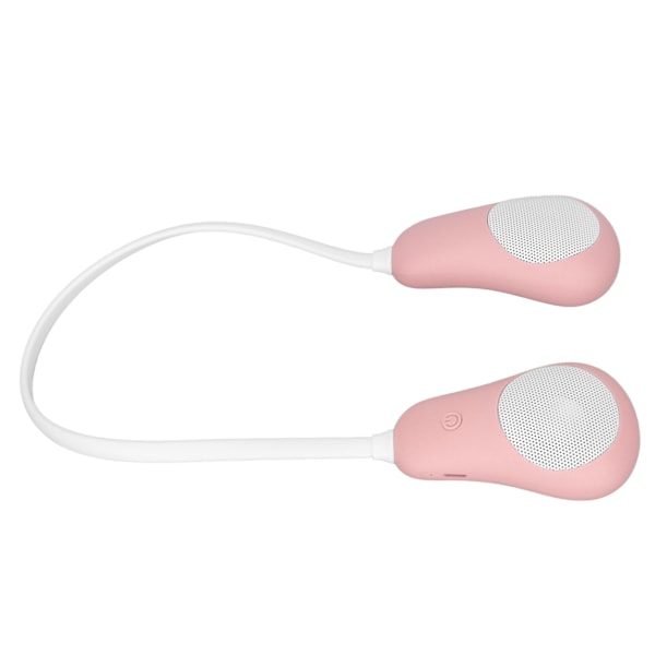 Nackbands Bluetooth-högtalare Stereo Handsfree Brusreducering Bärbar Högtalare för Hem Utomhussporter Resor Rosa