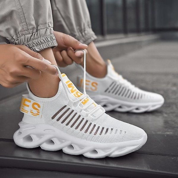 Chunky sneakers för män White 43