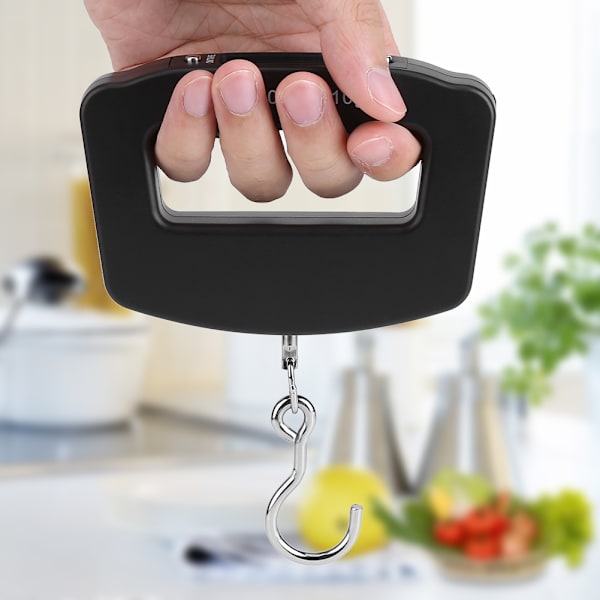 WeiHeng Mini Våg Elektronisk Portabel Vikt Bagage LCD Digital Rese Hängande Krok
