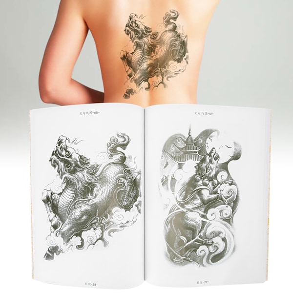 80 Sidor Tatueringsövningsmall Bok Liner Shader Bildtillbehör