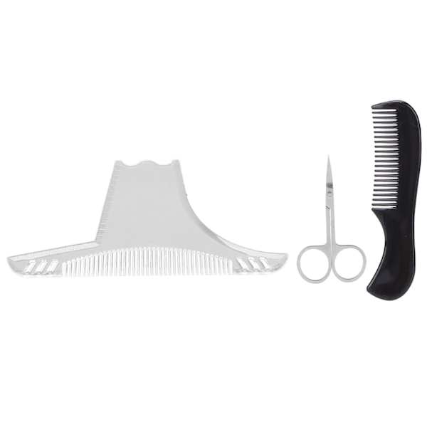 Transparent Skäggformningskam Schablon Kit Män Manlig Styling Tillbehör