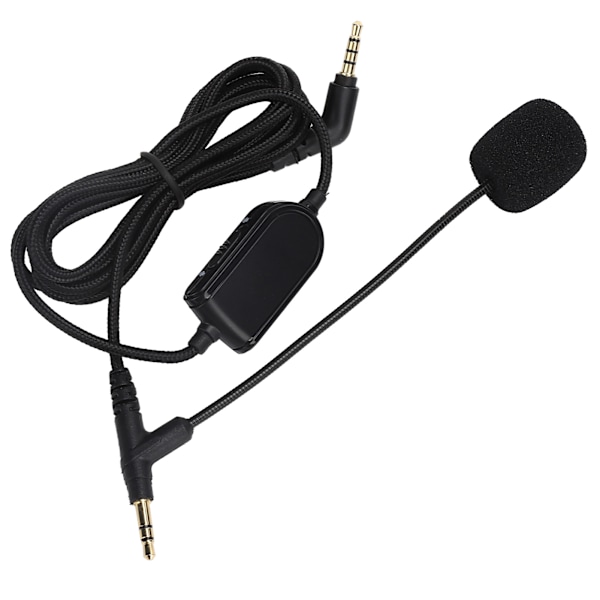 Hörlursljudkabel med volymkontroll Spelheadset Sladd för VMODA Svart