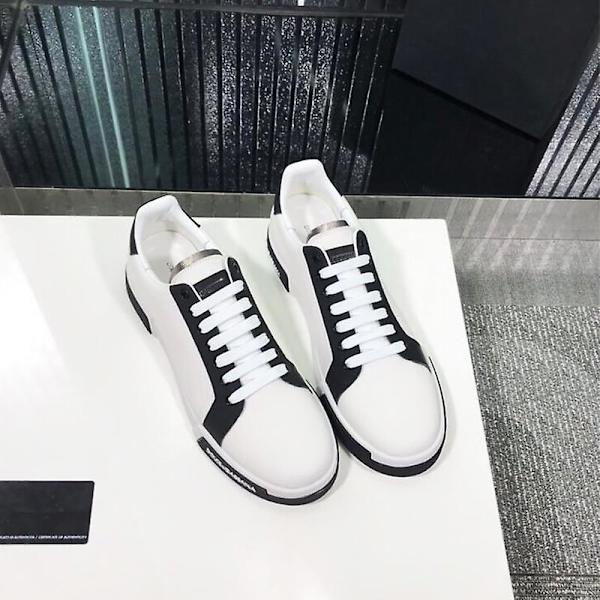 Låg-top Casual, läder Sneaker (set-a) Black White A 44