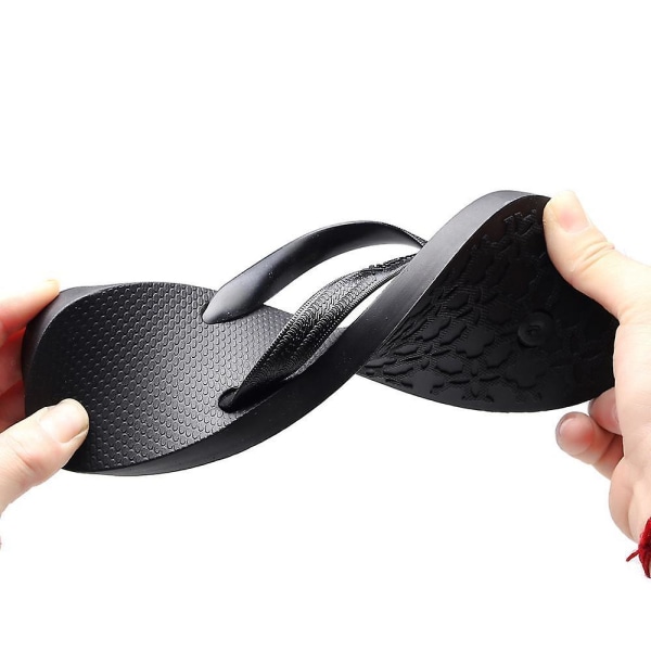 Kvinnor Flip Flops Ny Mjuk Sandal utanför PVC silver 9