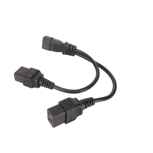 IEC320 C14 till Dubbel IEC320 C19 Strömkabel IEC320 C14 till Dubbel C19 Y-Splitter Strömkabel 10A 250V 32cm