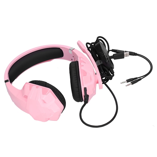 PYTHON FLY G9000MAX ESports Gaming Headset Trådbundet Brusreducerande Over Ear Gaming Hörlurar (Rosa)