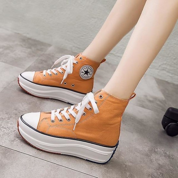 Kvinnor Casual Mode Lyx Designers Skor / Sneakers Orange 10