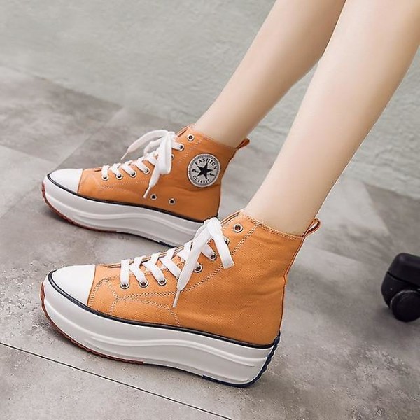Kvinnor Casual Mode Lyx Designers Skor / Sneakers Orange 5