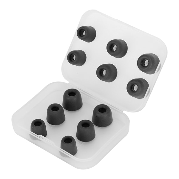 6 st NB M1 Långsam Återhämtning Fullt Minnesskum Silikon Öronproppar In-Ear Brusreducering Öronmuffar Ersättning (Fullt Minnesskum (Svart))