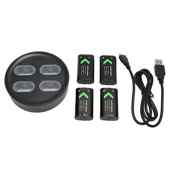 Laddningsbart Batteripaket Laddare 4 X1200mAh Hög Kapacitet Backup Batteri för X ONE för X Series Spelkontroller
