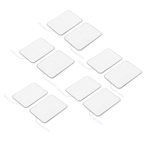 10 st 7x10cm Elektrodplåster Återanvändbara TENS-enhetsersättningsdynor Klibbig Hydrogel för Elektroterapi Apertur 2.0mm/0.078inm