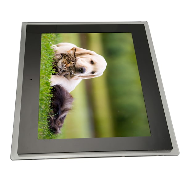 15 tums digital fotoram 4:3 IPS HD-skärm 1024x768 Stöder video ljud bild elektronisk digital bildram 100?240V EU-kontakt