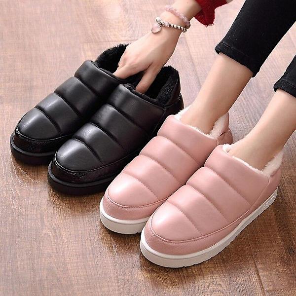 Kvinnor vinterpäls snö ankelboots pink 4