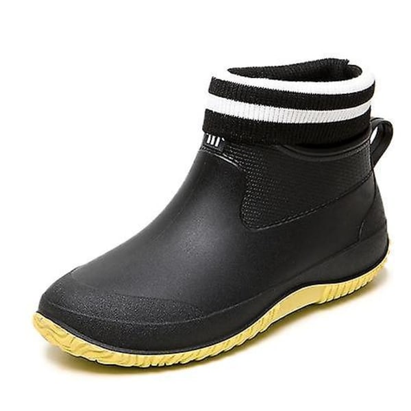 Dam Gummi Anti-sladd Ankel Lättvikts Slip-on Boots / Shoes Set-2 Black Green Cotton 11