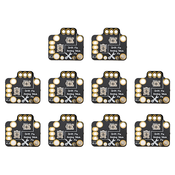 10 st Reparationskort för Gamepad-Joystickdrift, Universal 3D Analog Joystick Drift Fix Mod för Spelkontroller, Svart