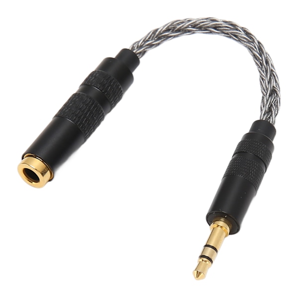 4,4 mm Balanserad Hona till 3,5 mm Stereo Hane Adapterkabel Guldpläterade Kontakter Portabel Hörlurskonverteringskabel Kallgrå