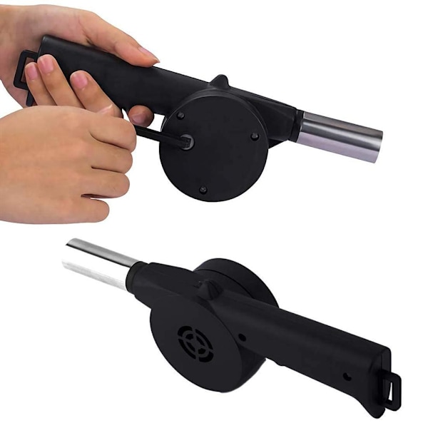 Bärbar Mini Luftblåsare 25cm Manuell Handvev Bälgar för Grill Eld Luftblåsare för Utomhus Kök Picknick Camping