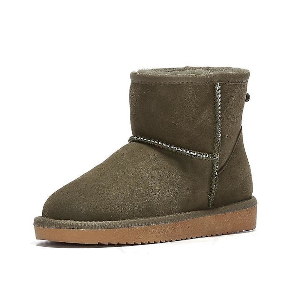 Kvinnor Ankelstövlar i 100 % äkta koskinn Grey 41