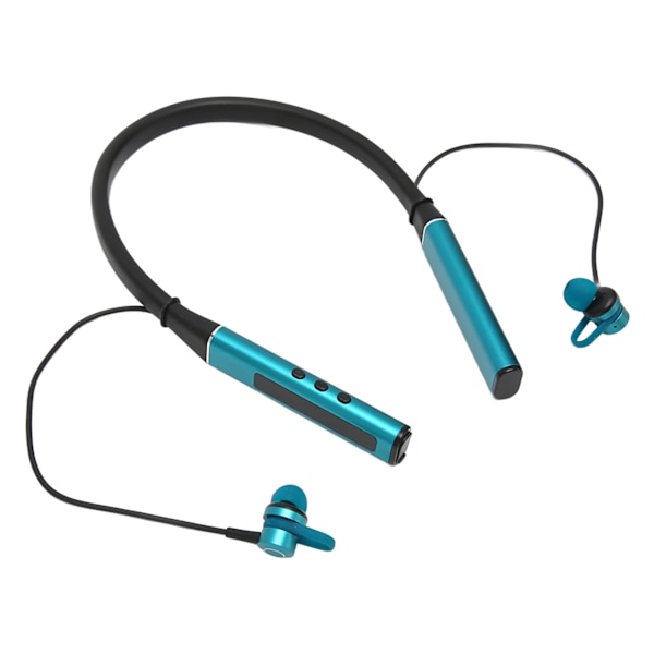 Nackband Bluetooth-hörlurar Trådlösa HiFi Stereo Bass Magnetiska Nackband Hörlurar för Utomhussporter Träning Svartgrön