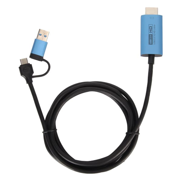 USB till HD Multimedia Interface Adapter Plug and Play USB Typ C Konverterkabel för Telefon Laptop 2m