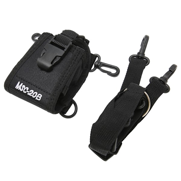 Walkie Talkie Hållare Lättviktig Portabel Universal Nylon Radiofodral Väska för 2-vägsradio MSC 20B