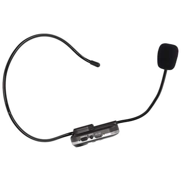 T?1 UHF Trådlöst Mikrofon Headset 3.5mm Plugg Trådlöst Headset Mic med 6.35mm Adapter för Förstärkare PA System 100?240VUS Plugg