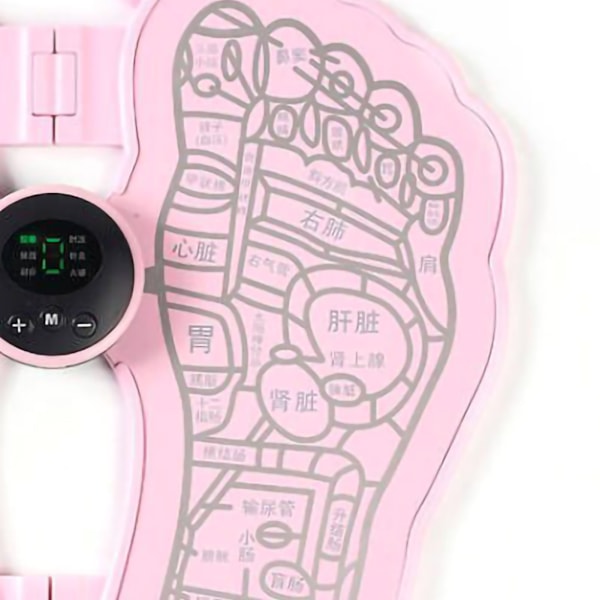 Vikbar Fotmassageapparat Automatisk Intelligens 6 Lägen 9 Växlar EMS Elektrisk Pad Rosa