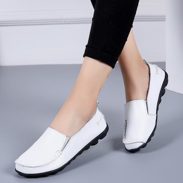 Sommar Dam Flats Loafers Skor White 35