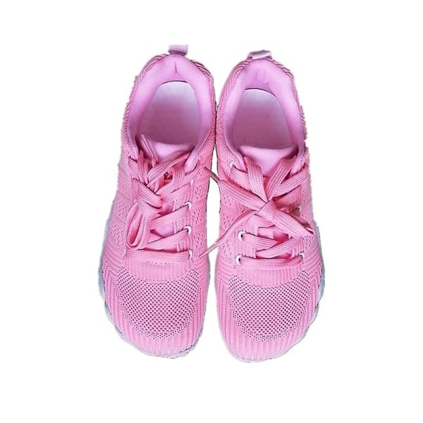 Casual- mjuk sportlöpning, platta skor, kvinnor pink 35