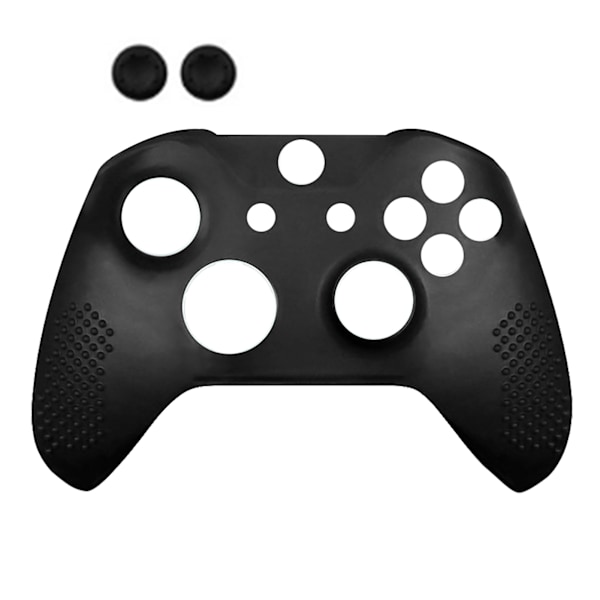 Spelkontroll Silikonfodral Skyddande Omslag Halkskyddande Spelkontroll Skyddande Omslag med Tangentlock för XBOX ONE Slim Svart