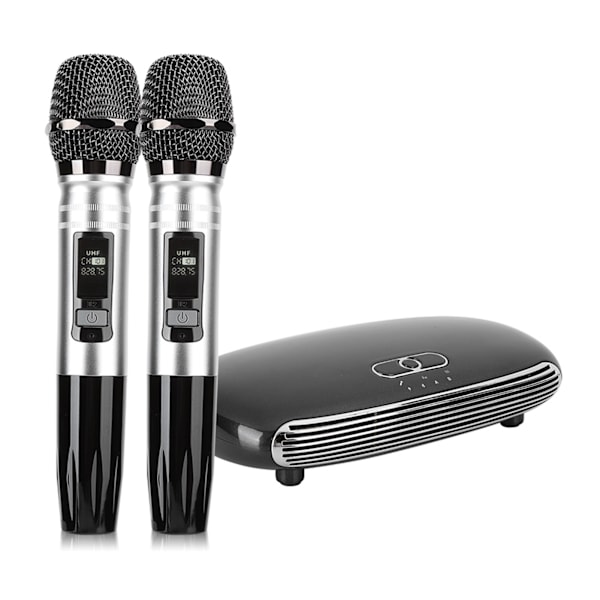 K8 Trådlös Mikrofon Karaoke Vardagsrum TV Mobiltelefon Metallmikrofon Bluetooth Optisk Fiber Ljudkort 110-240VAU-kontakt