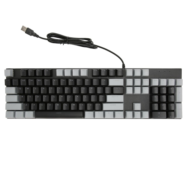 Full Size Mekaniskt Tangentbord 104 Tangenter USB Trådbundet Speltangentbord med Numeriskt Tangentbord Röd Switch för Windows Svart Grå