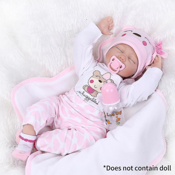 20-22 tum Simulering Baby Lätt att bära Barnleksak Rolig Reborn Doll Kläder Set Nytt D