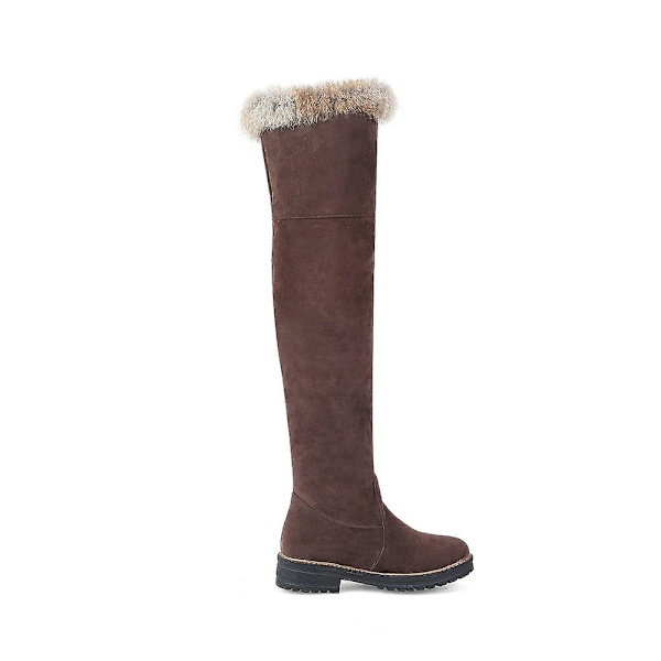 Vintermocka Knähöga stövlar Dammode varma stövlar BLACK 8.5