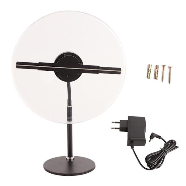 30CM Holografisk Reklamprojektor 3D 256 LED Fläktprojektionsdisplay med Ställ EU-kontakt 100?240V