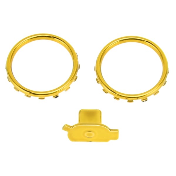 Dekorativa Accent Rings för Xbox Elite Series 2-kontroll Matte Krom Byt ut Knappar Ersättningsdelar Guld