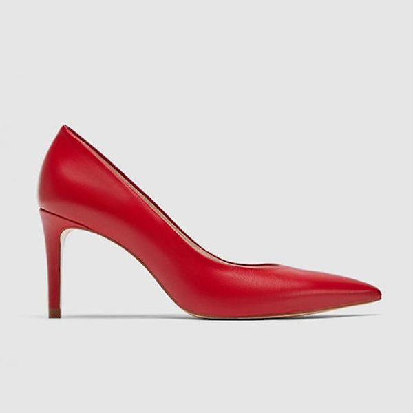 Dam Kontorsskor, Spetsig Tå Stiletto Höga Klackar Red Pumps 9
